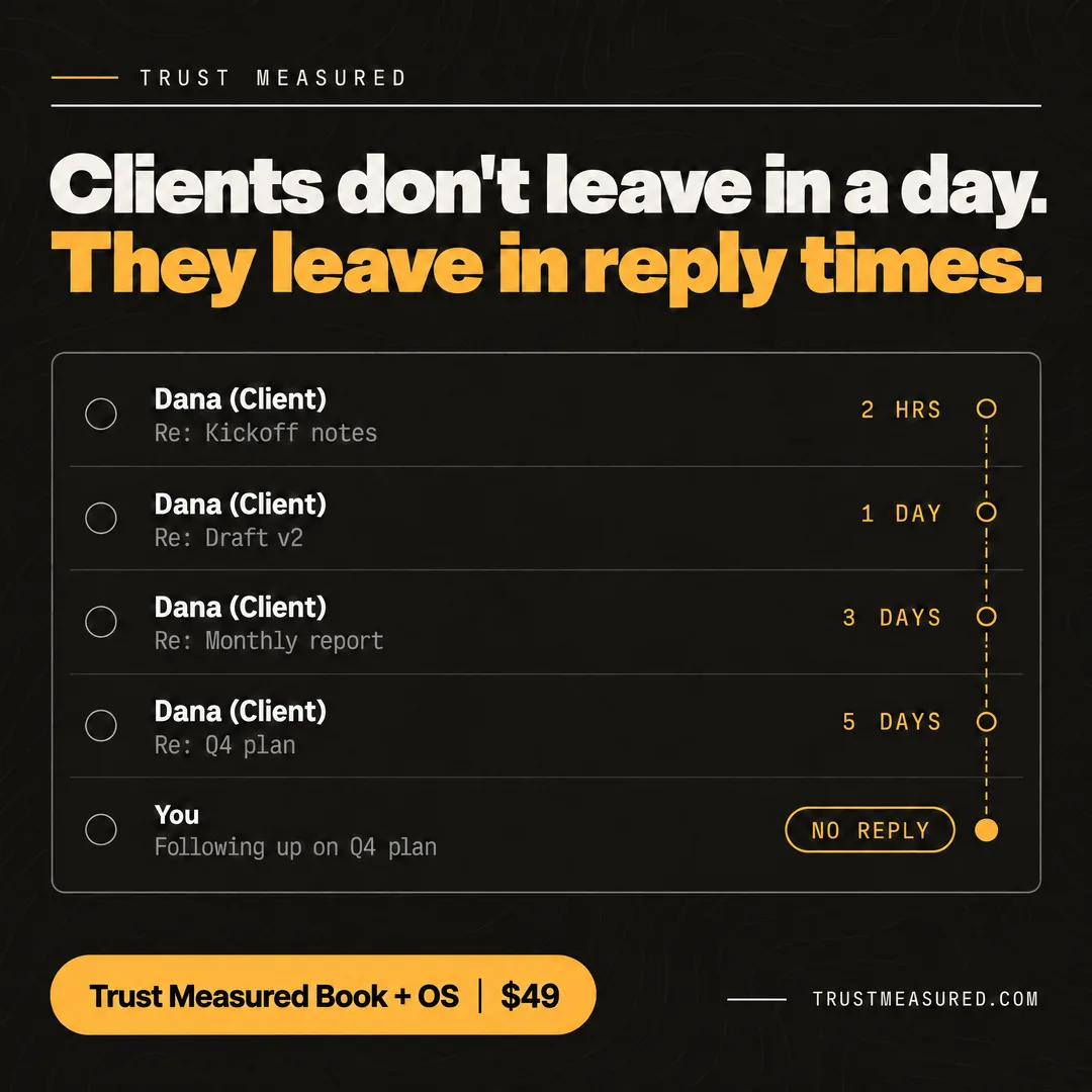C29: Clients do not leave in a day. They leave in reply times.