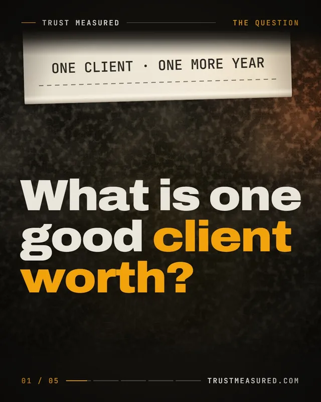 C54 video: What is one good client worth?